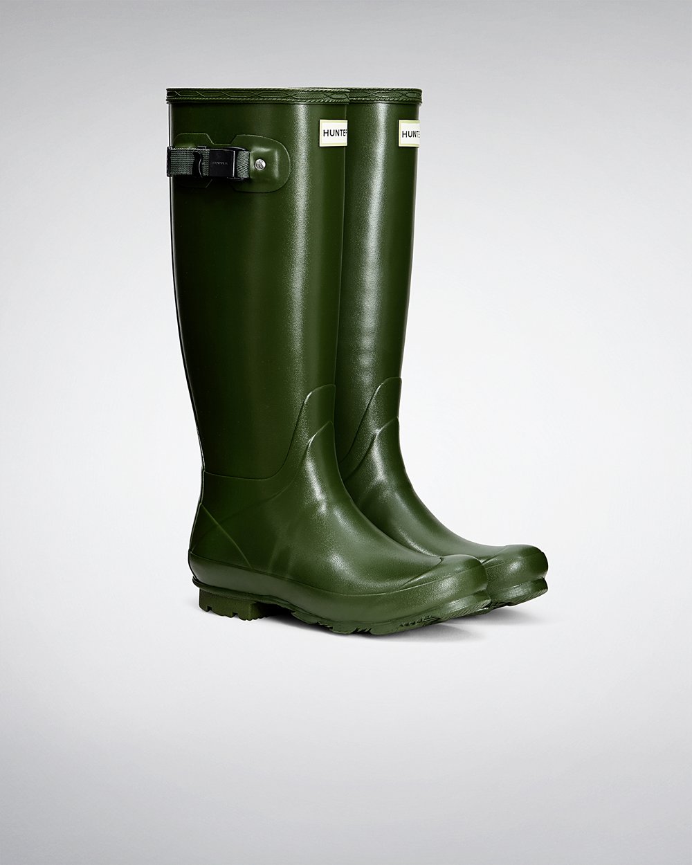 Botas de Lluvia Altas Hunter Mujer - Norris Field - Verdes - IVATZOJ-78